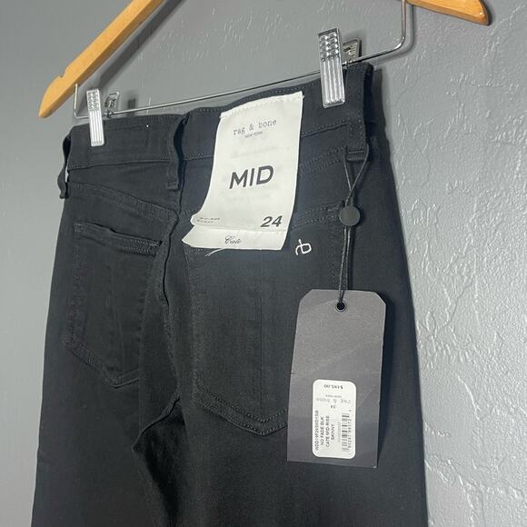 Rag & Bone No Fade Black Cate Mid-Rise Skinny - Picture 4 of 6